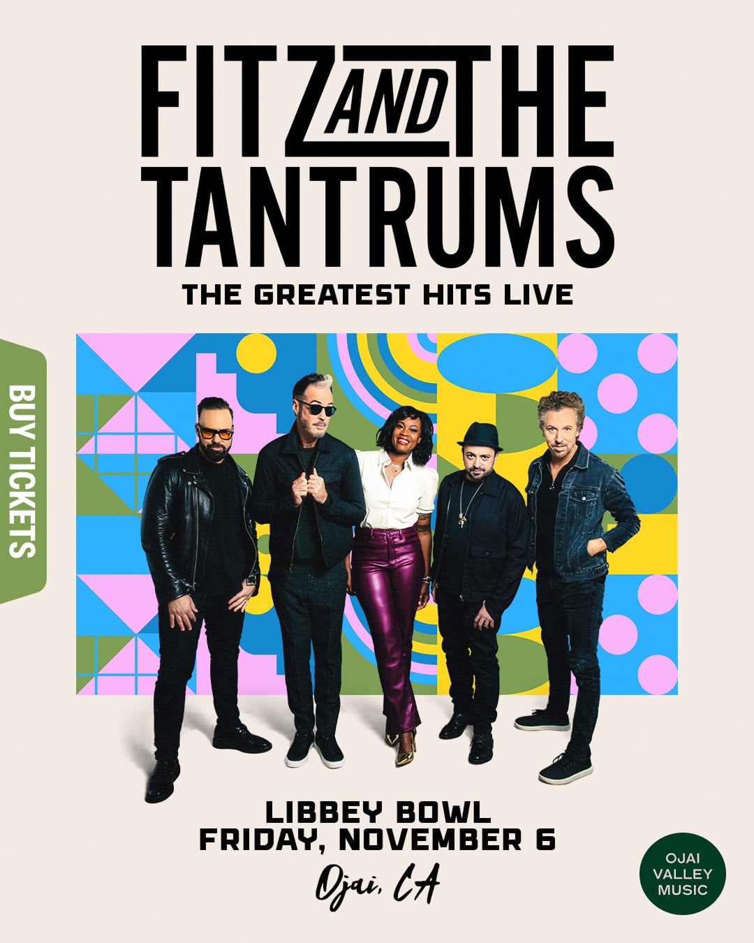 MEMBERS ONLY: Fitz and The Tantrums at the Libby Bowl on November 6