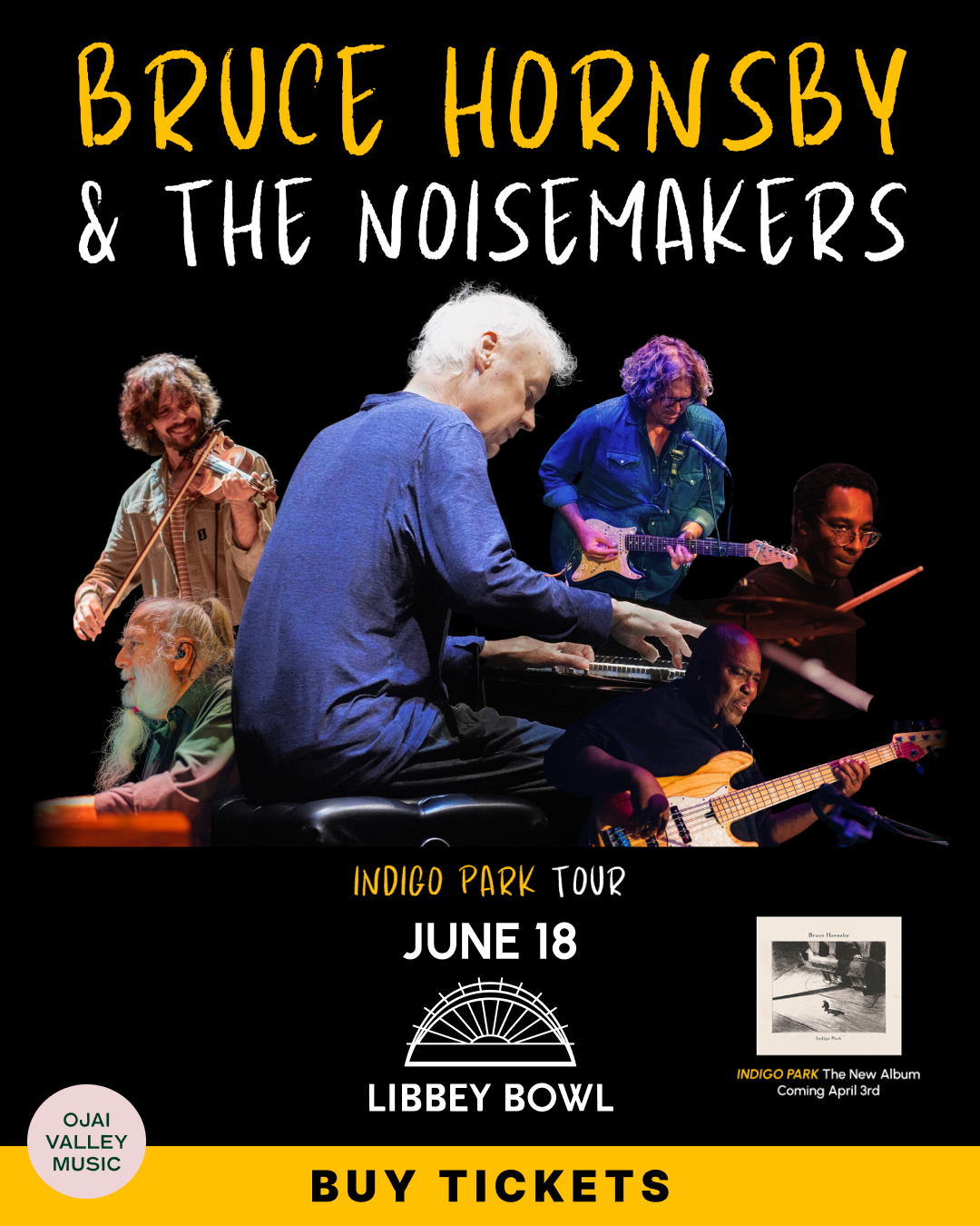Bruce Hornsby & The Noisemakers at The Libbey Bowl on June 18